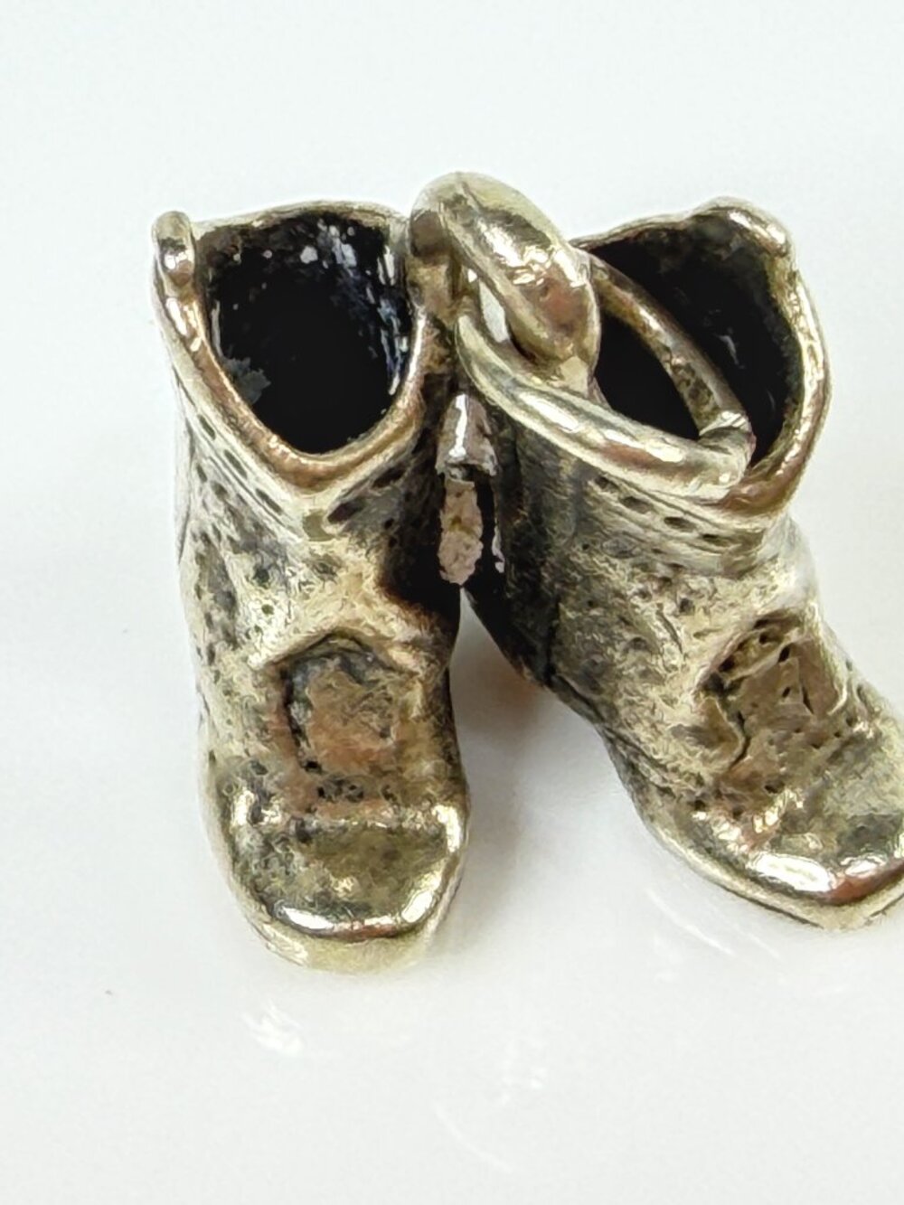 James Avery Sterling Silver 3D Cowboy Boots Western Charm 6.6g JR2125